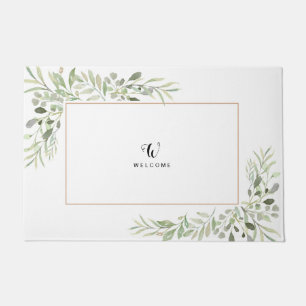 Leaves Eucalyptus Greenery Simply Minimalist Doorm Doormat