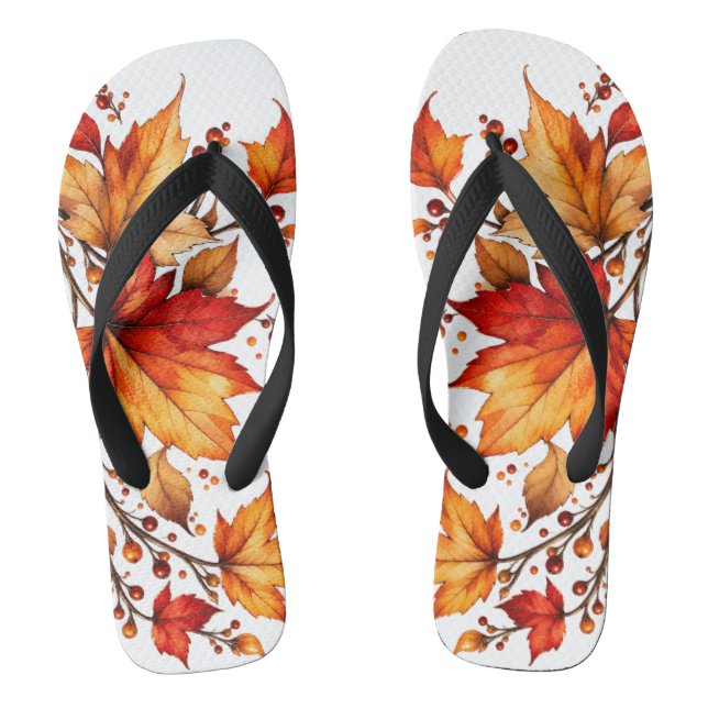 Leaves fall flip flops (Footbed)