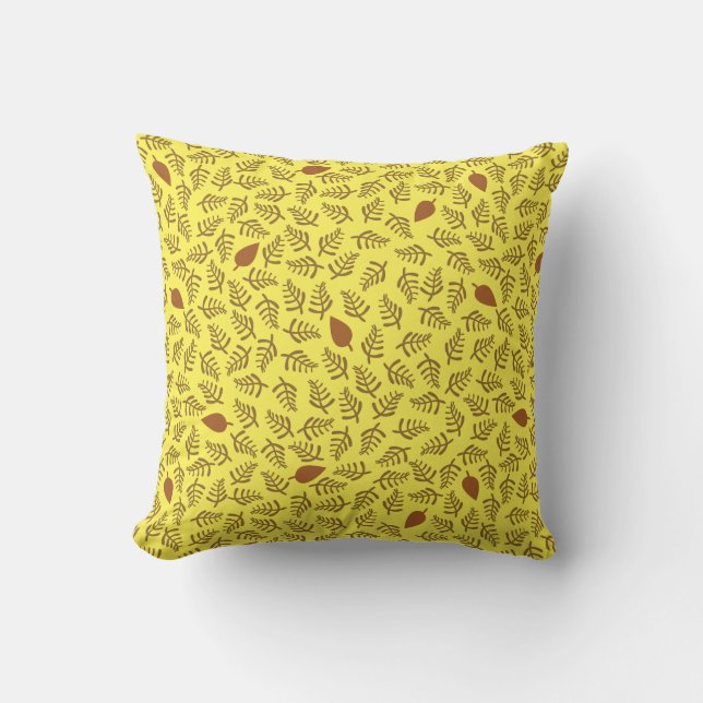 Leaves & Foliage Throw Pillow (Front)