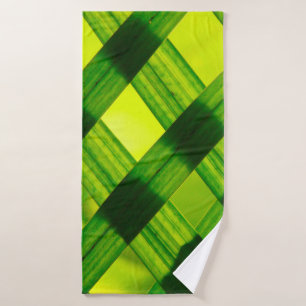Leaves grass woven green plant bath towel