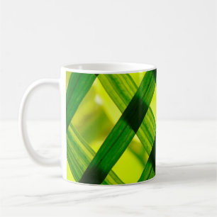 Leaves grass woven green plant coffee mug