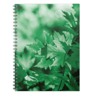 Leaves green background nature notebook