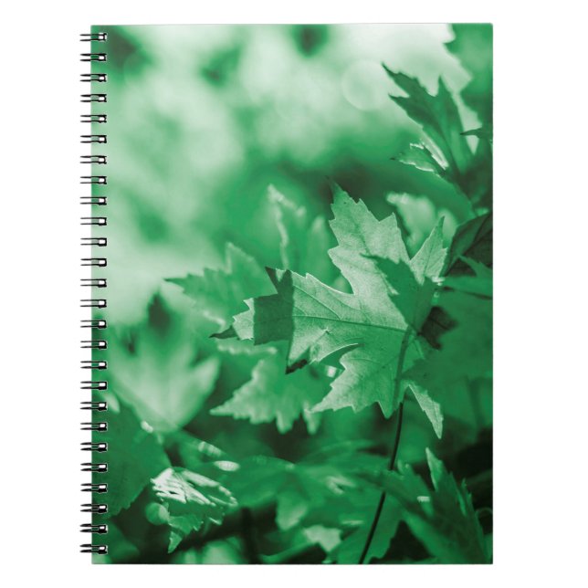 Leaves green background nature notebook (Front)