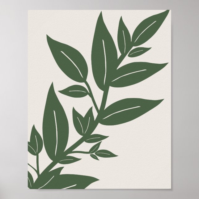 Leaves Green Botanical Poster (Front)