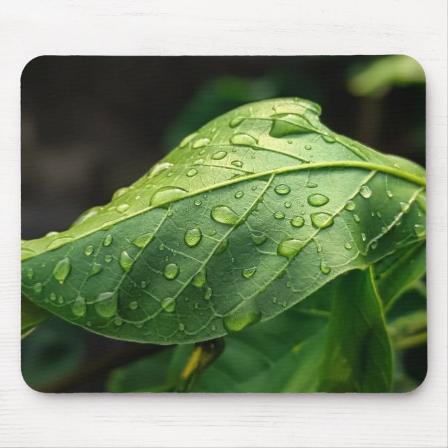 Leaves, Green, Botany Mouse Pad (Front)