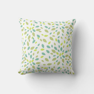 Leaves (Green) Throw Pillow