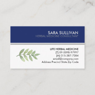 Leaves Herbal Medicine Herbs  Business Card