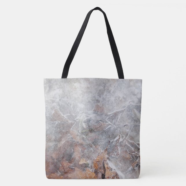 Leaves In Ice (Gold) Tote Bag (Front)