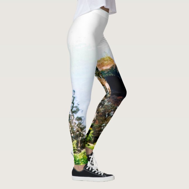 Leaves, Lake, and Logs Leggings (Right)