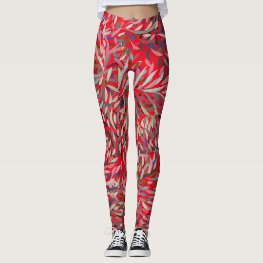 Leaves Leggings by Leslie Harlow