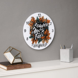 Leaves May Fall.... Large Clock