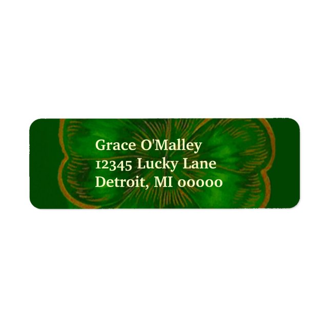 Leaves of a Lucky Clover Luck of the Irish Labels (Front)