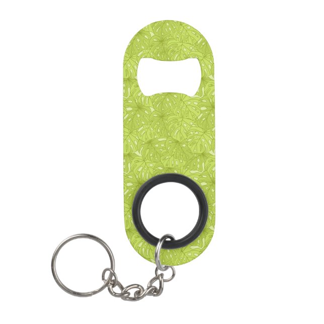 Leaves of Palm Tree Keychain Bottle Opener (Front)