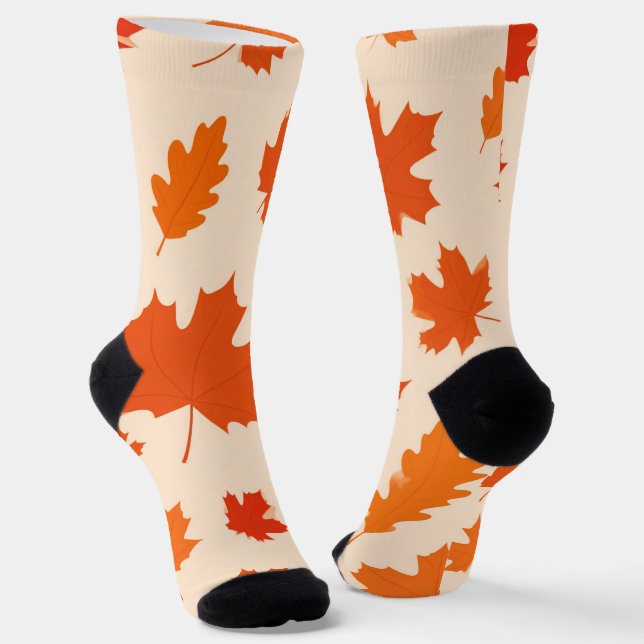 Leaves of Thanks Socks (Angled)