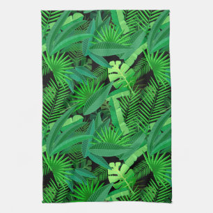 Leaves Of Tropical Palm Trees Kitchen Towel