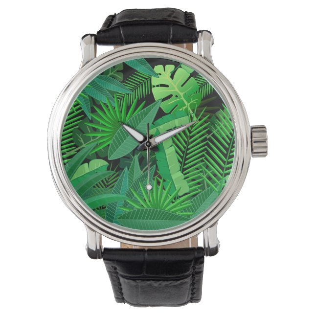 Leaves Of Tropical Palm Trees Watch (Front)