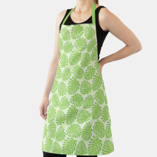 Leaves Of Tropical Plant - Monstera Pattern Apron