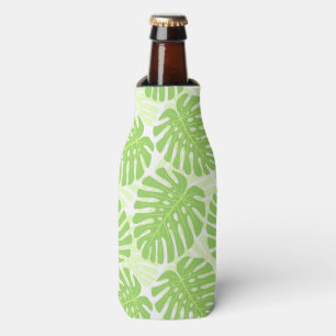 Leaves Of Tropical Plant - Monstera Pattern Bottle Cooler
