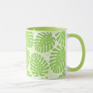 Leaves Of Tropical Plant - Monstera Pattern Mug