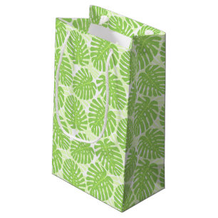 Leaves Of Tropical Plant - Monstera Pattern Small Gift Bag