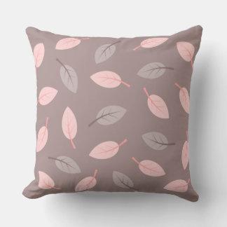 Leaves of two colours throw pillow