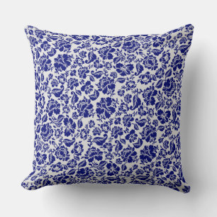 Leaves pattern.13.bw Lpink BG Throw Pillow