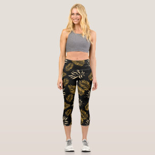 Leaves Pattern 16 Capri Leggings