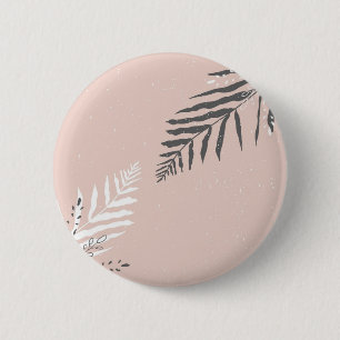 Leaves pattern 2 inch round button
