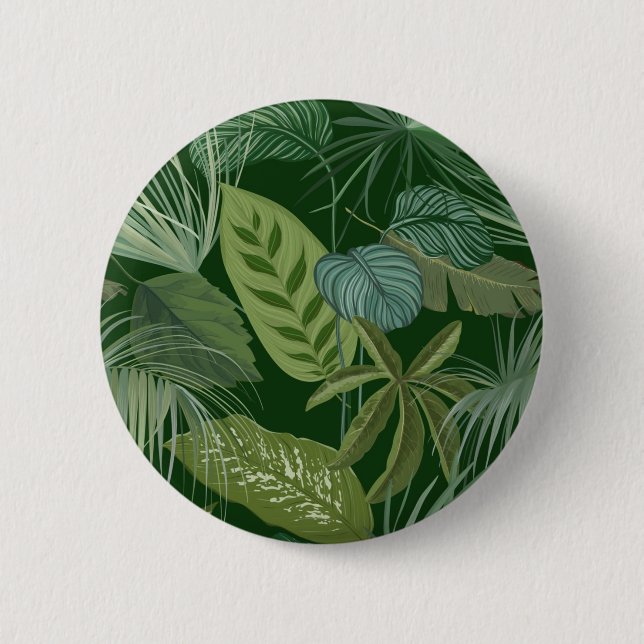 Leaves pattern 2 inch round button (Front)