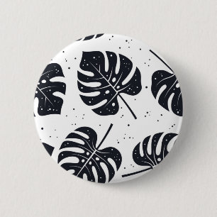 Leaves pattern 2 inch round button