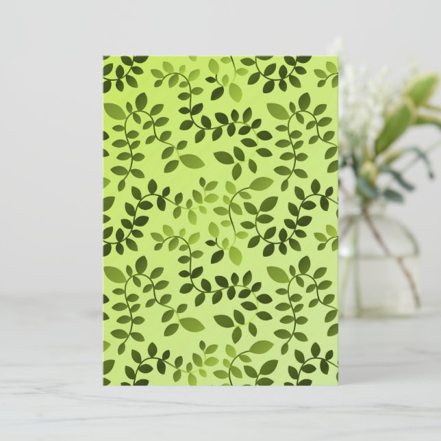 Leaves Pattern 9 Card (Standing Front)
