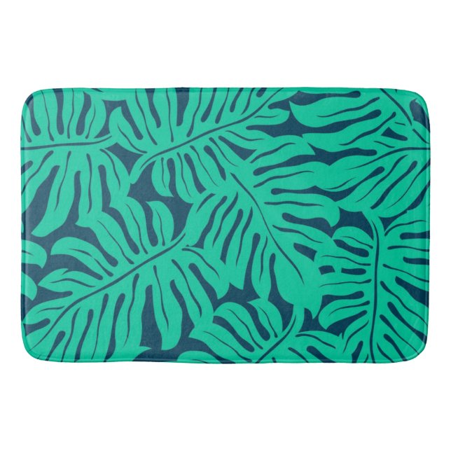 Leaves pattern bath mat (Front)