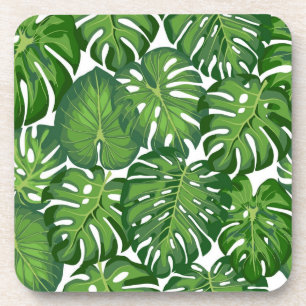 Leaves pattern coaster