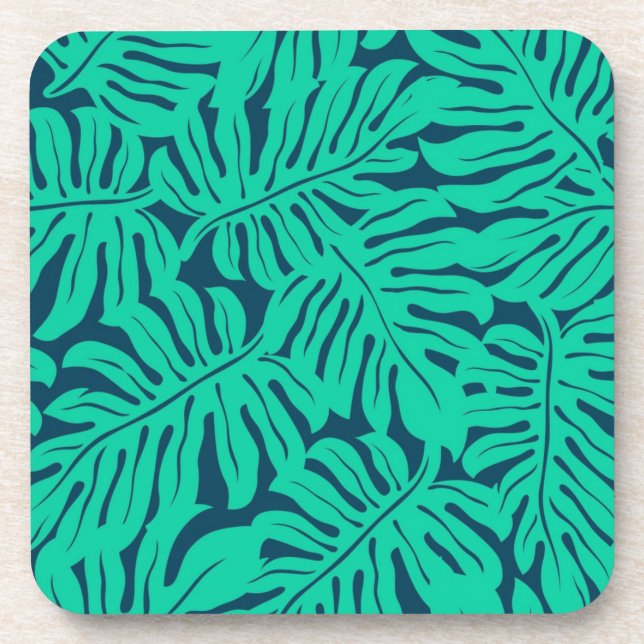 Leaves pattern coaster (Front)