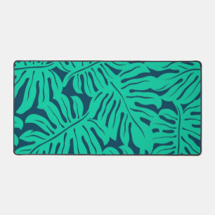 Leaves pattern desk mat