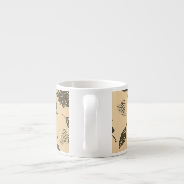 Leaves pattern espresso cup (Back)