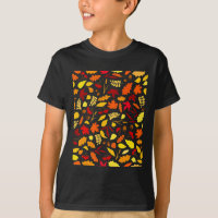 Leaves Pattern Fall Design Acorns Wheat 