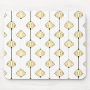 Leaves pattern in sepia mouse pad