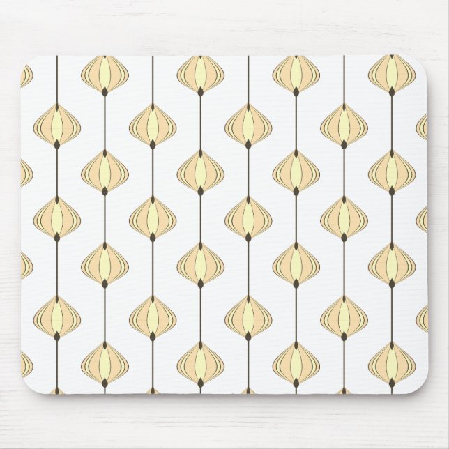 Leaves pattern in sepia mouse pad (Front)