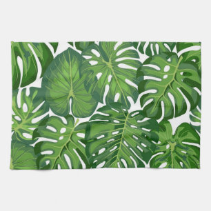 Leaves pattern kitchen towel