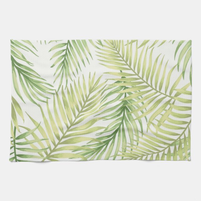 Leaves pattern kitchen towel (Horizontal)