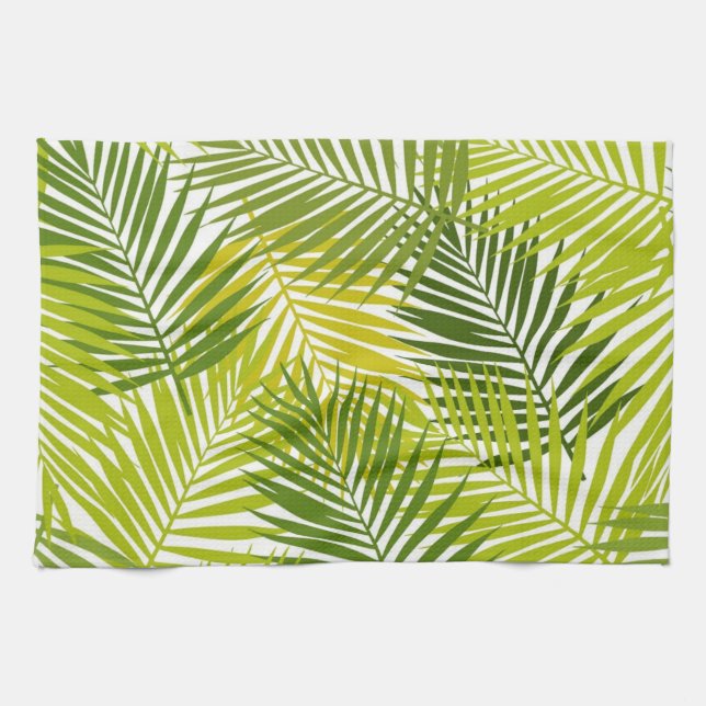 Leaves pattern kitchen towel (Horizontal)