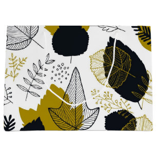 Leaves pattern large gift bag