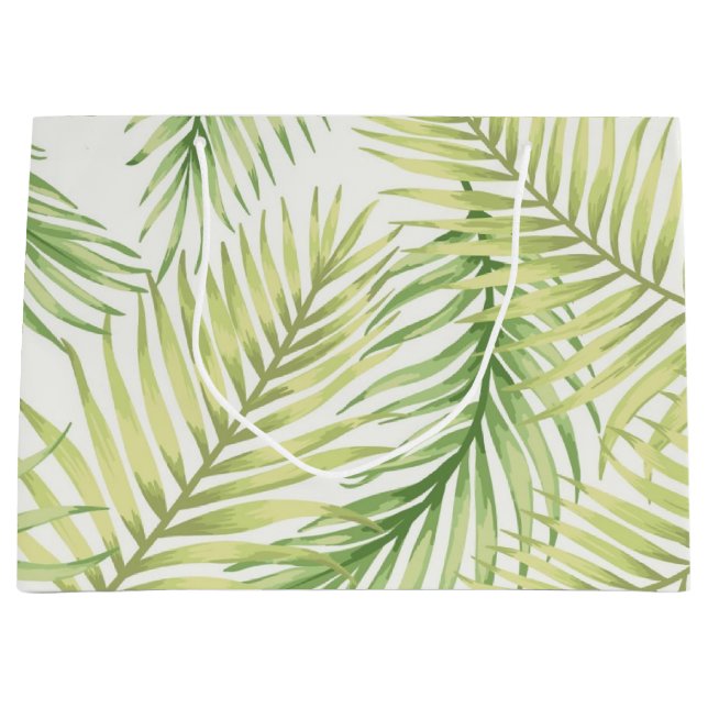 Leaves pattern large gift bag (Front)