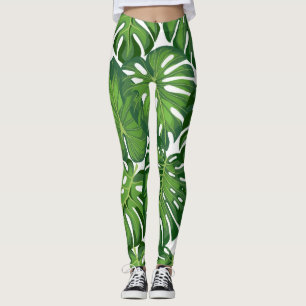 Leaves pattern leggings
