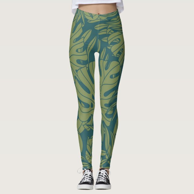 Leaves pattern leggings (Front)