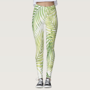 Leaves pattern leggings