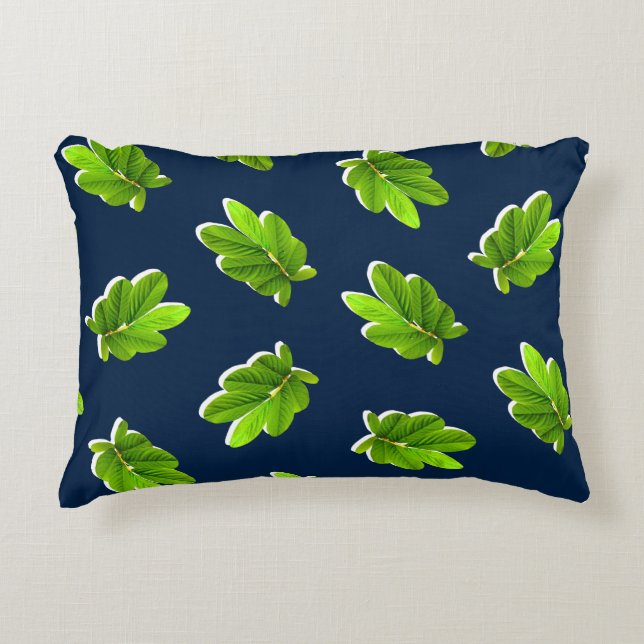 Leaves Pattern of the Tropics Accent Pillow (Front)