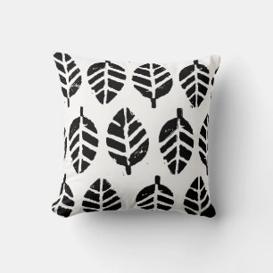 Leaves Pattern Potato Print Throw Pillow