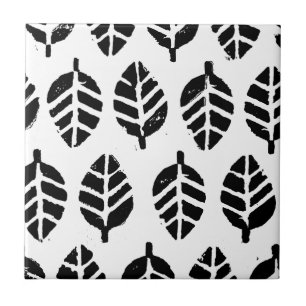 Leaves Pattern Potato Print Tile